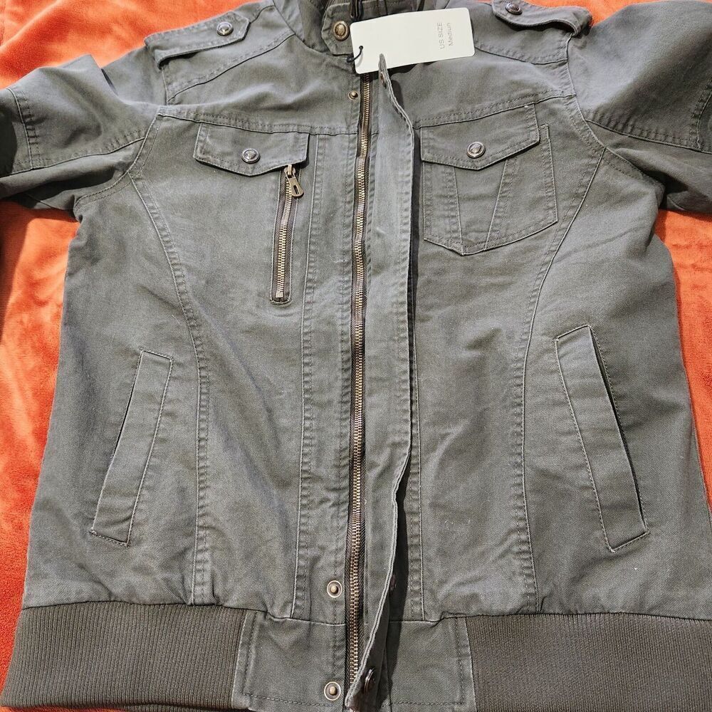 Chouyatou Jacket Women Size Medium Olive Green Color - Picture 6 of 15